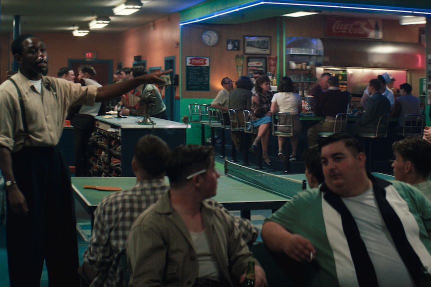 A shot of the inside of a table tennis bar