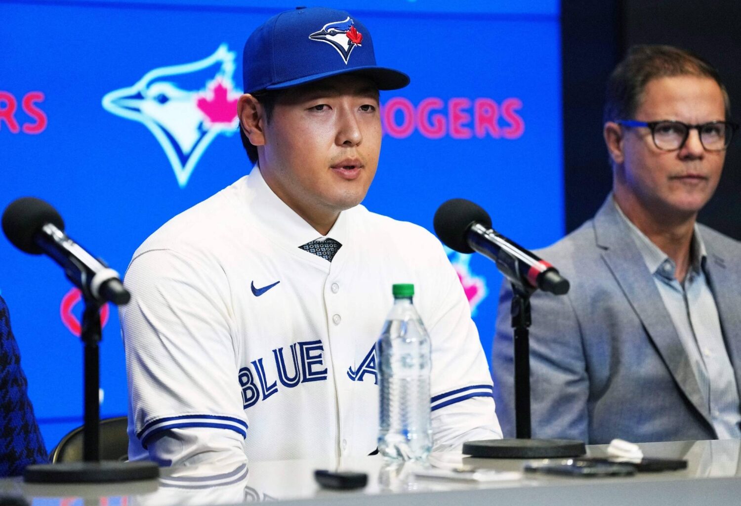 New Blue Jay Okamoto says daughter's logo choice helped seal the deal