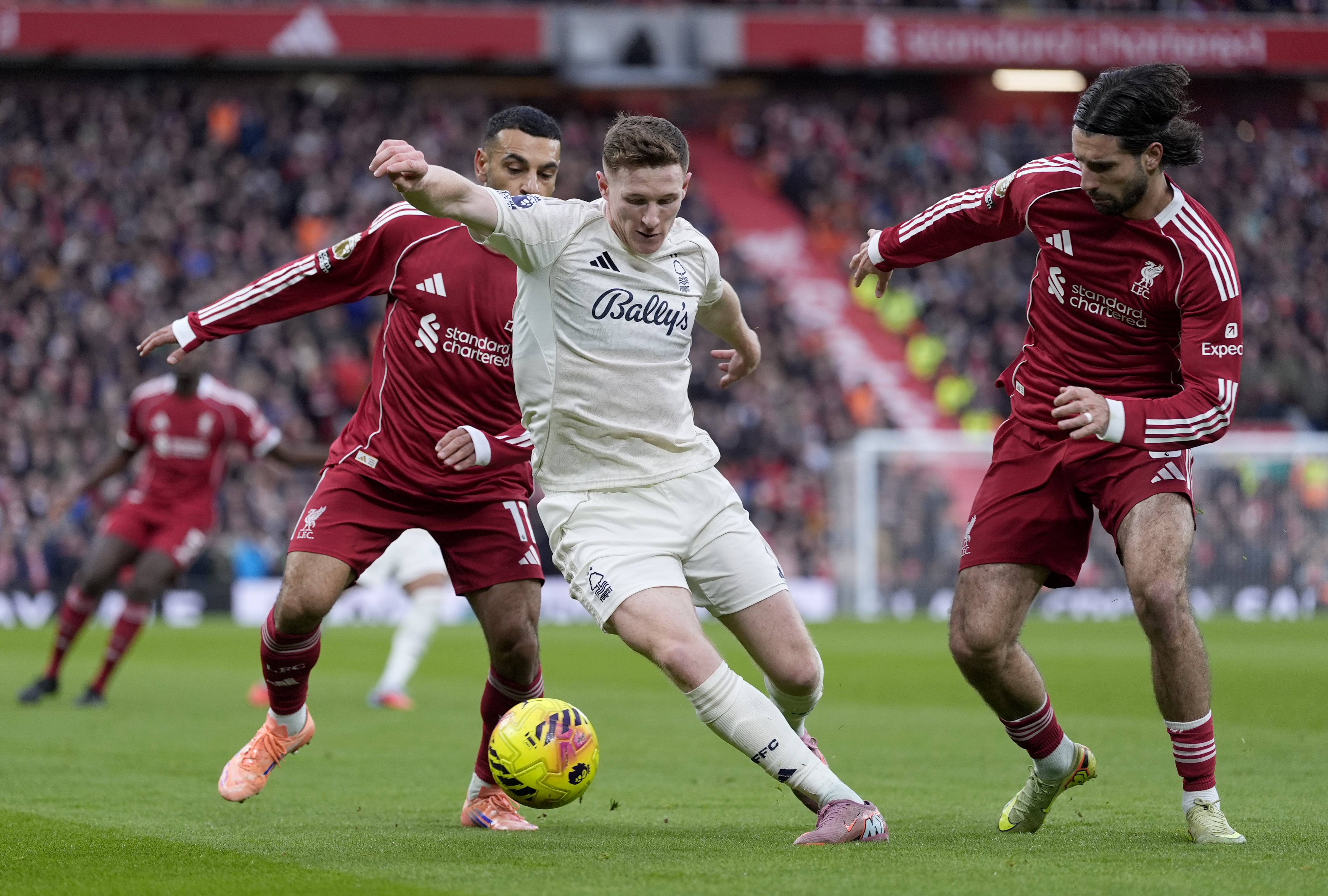 Elliot Anderson was excellent for Nottingham Forest at Anfield (Peter Byrne/PA)