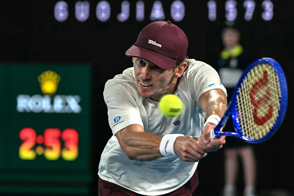 Seen here, Australia's Alex De Minaur during his second round win at the Australian Open. 