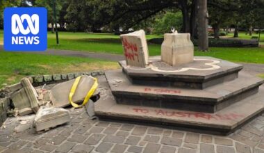 155-year-old colonial monument destroyed, graffitied in Melbourne's Flagstaff Gardens