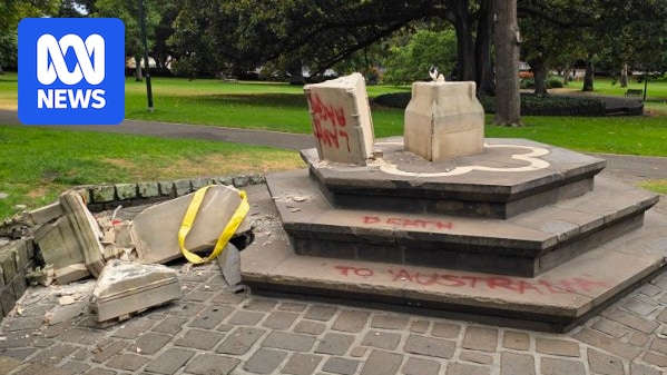 155-year-old colonial monument destroyed, graffitied in Melbourne's Flagstaff Gardens