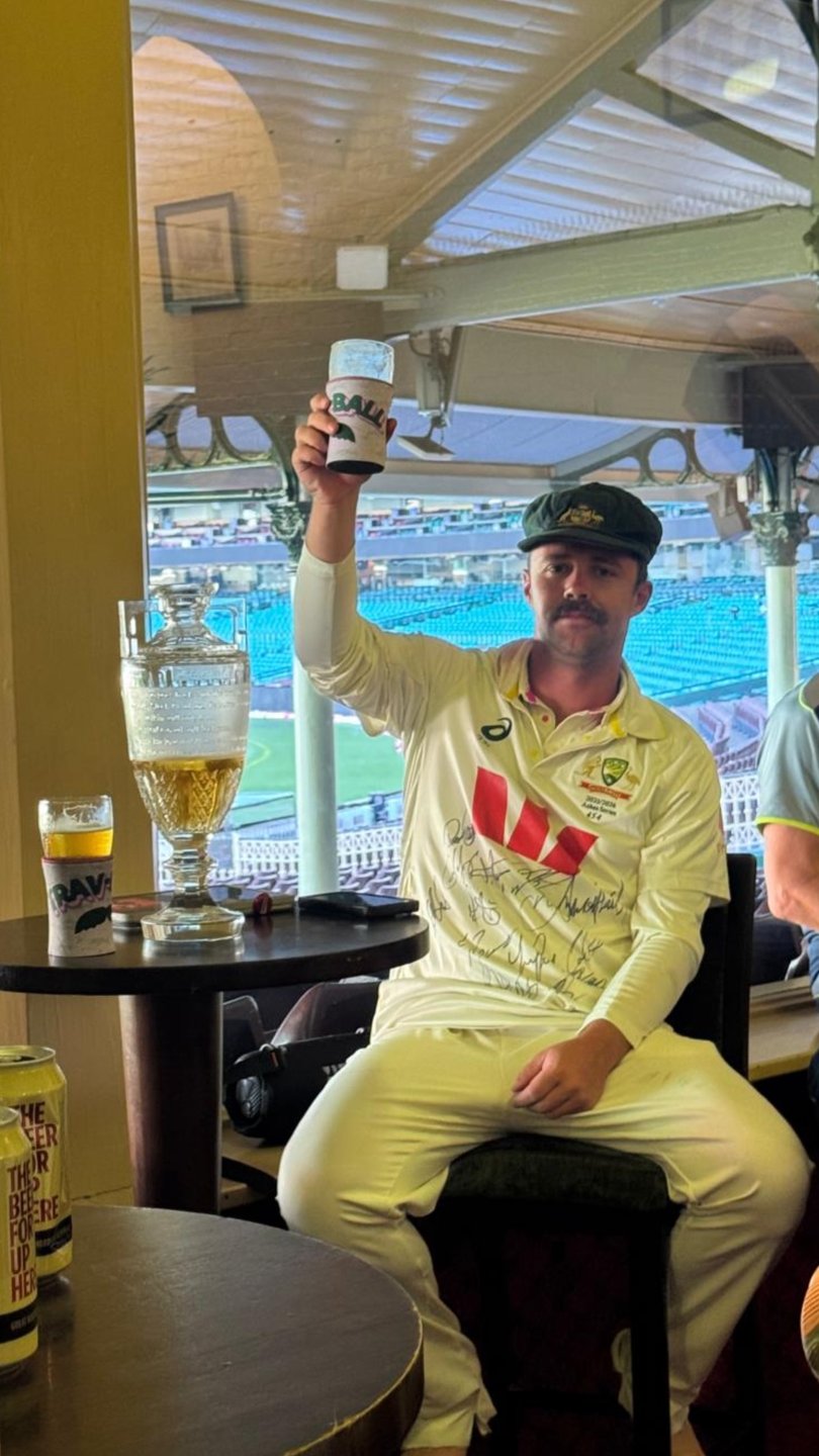 Travis Head documented Australia’s Ashes celebrations on Instagram.