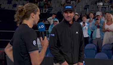 Zverev calls out brother in on-court interview