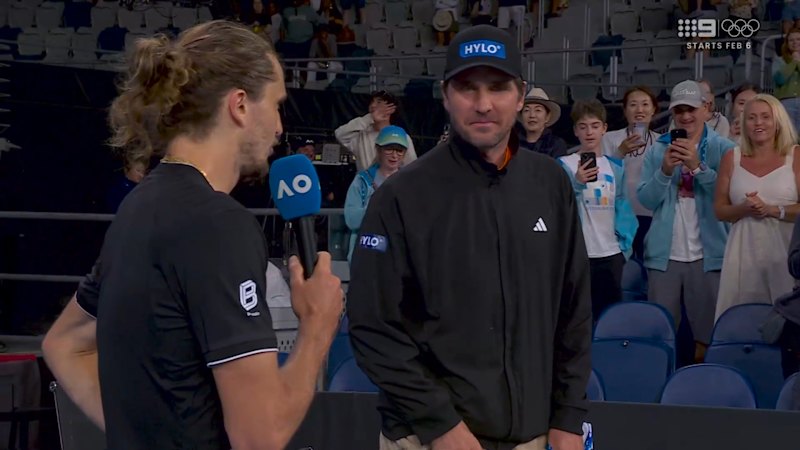 Zverev calls out brother in on-court interview