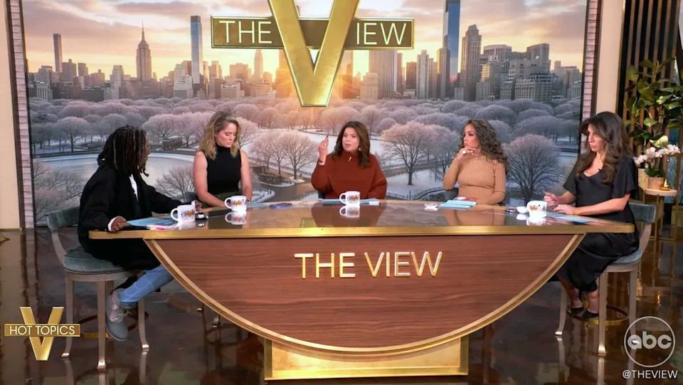 Whoopi Goldberg, Sara Haines, Ana Navarro, Sunny Hostin, and Alyssa Farah Griffin on 'The View' ABC