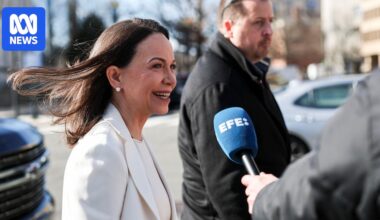 Venezuelan opposition leader Machado presents her Nobel Peace Prize to Trump