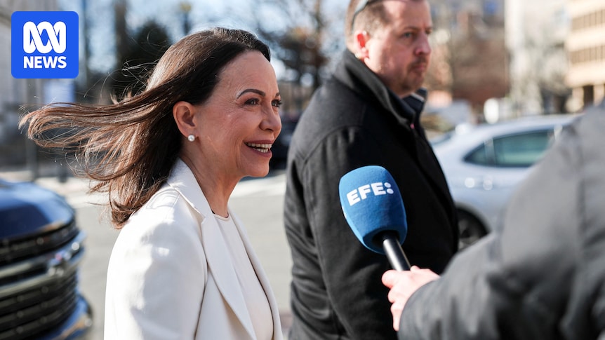 Venezuelan opposition leader Machado presents her Nobel Peace Prize to Trump