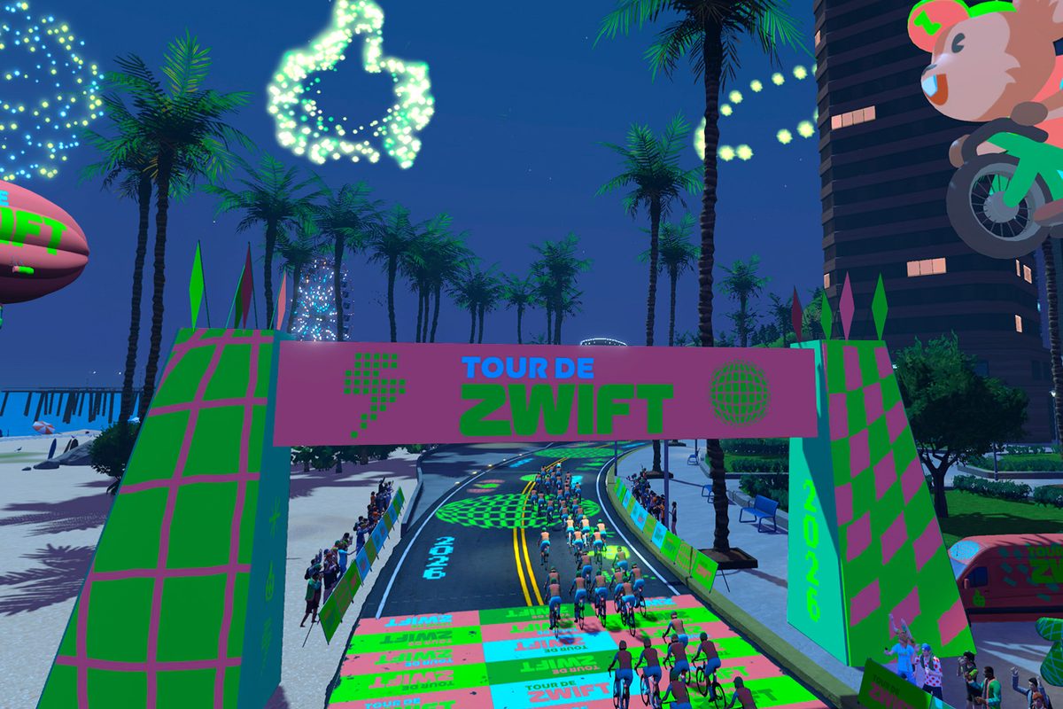 In-game graphic from Tour de Zwift 2026.