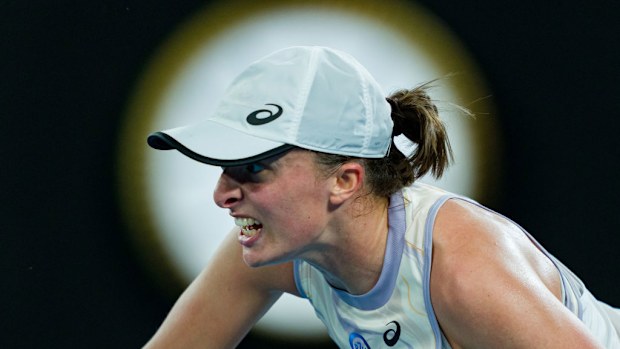 Iga Swiatek at the Australian Open at Melbourne Park.