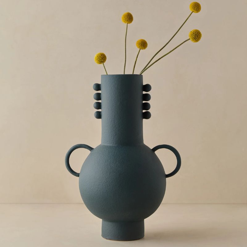 dark blue vase