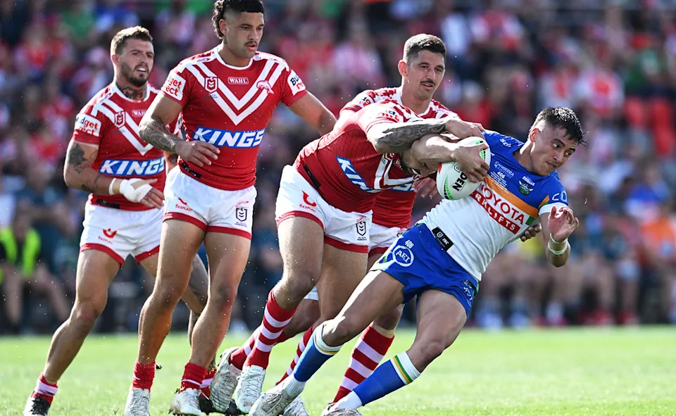 Manaia Waitere in action for Canberra in 2025.