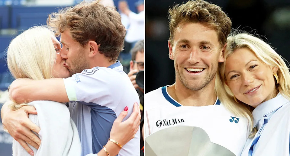 Former World No.2 Casper Ruud could be forced to withdraw from the Australian Open if his first baby with fiancee Maria Galligani arrives early. Pic: Getty