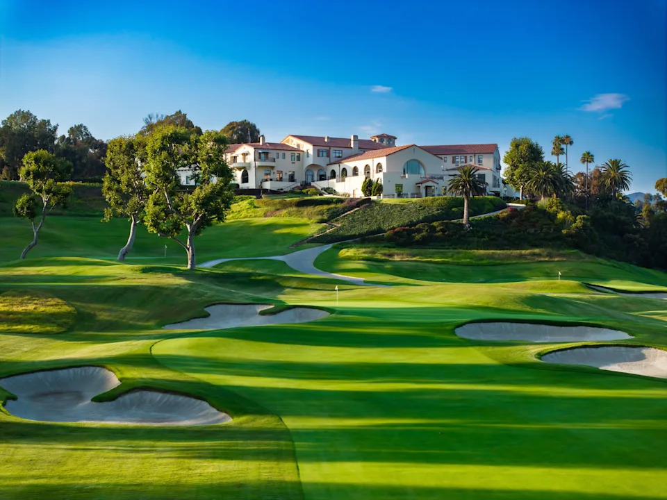 The 9th hole at The Riviera Country Club in the Pacific Palisades, California.