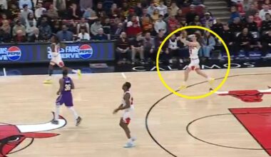 Josh Giddey denied 80-foot shot for Chicago Bulls against Los Angeles Lakers, Dyson Daniels dunk