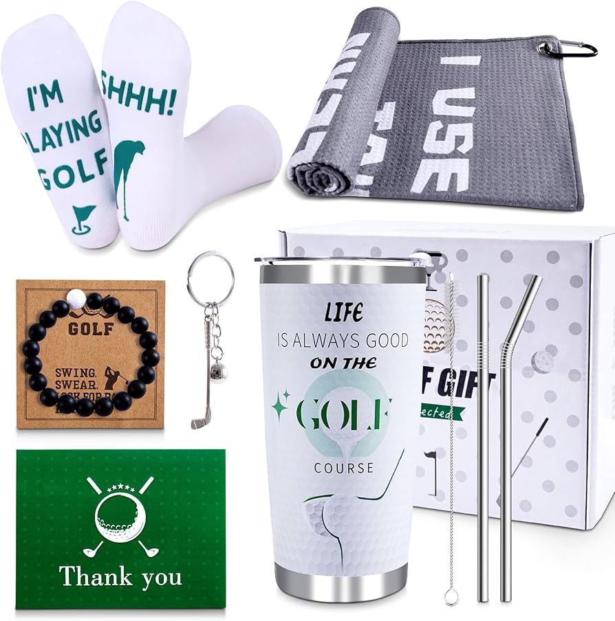 Jiskan Golf Gifts For Men And Women, Golf Accessories Set With Hi-End