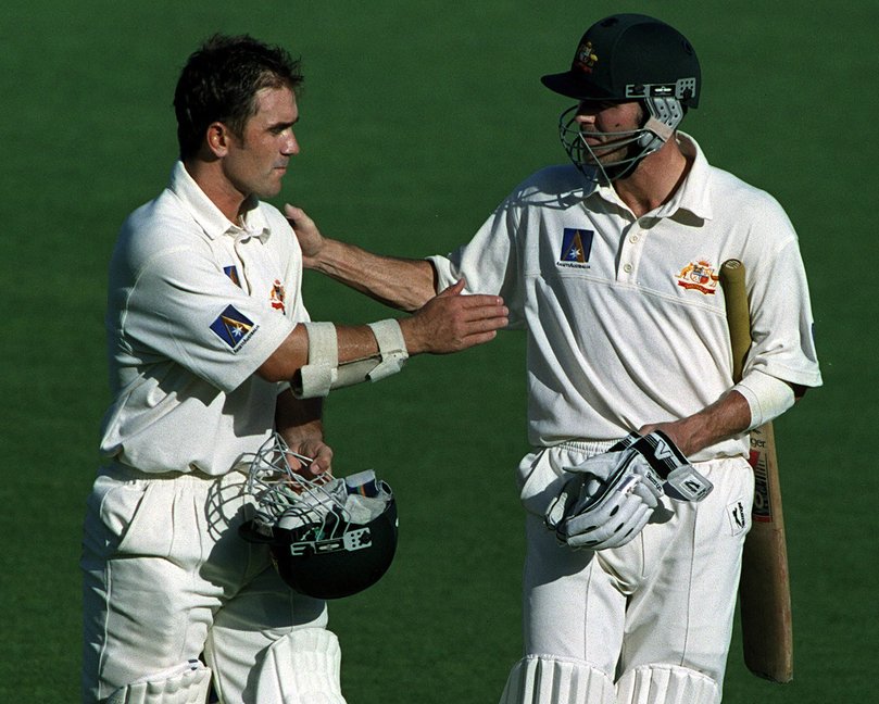 Damien Martyn and Justin Langer in 2000.