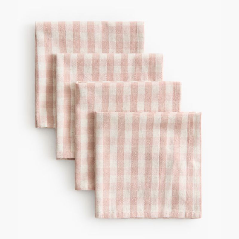 pink gingham napkins