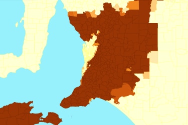 Adelaide bushfire map