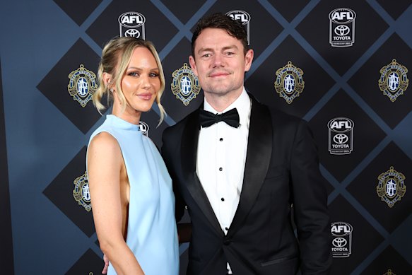 Jules and Lachie Neale on Brownlow night 2025.