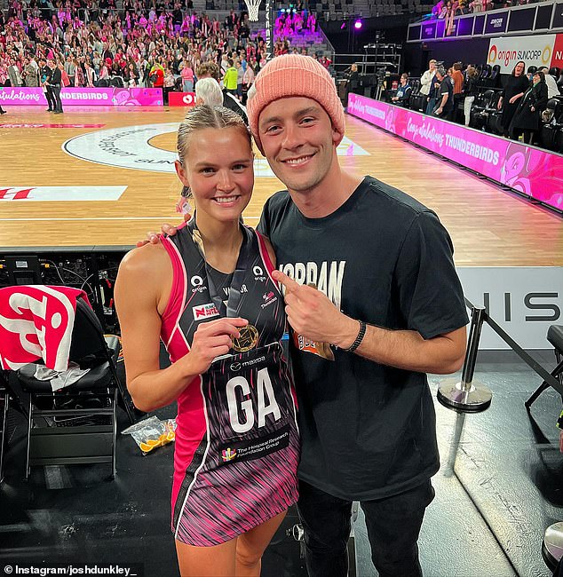 The couple first met while Dunkley was playing for the Western Bulldogs but had travelled to Queensland for football