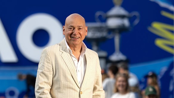 Evan Handler at the Australian Open. 