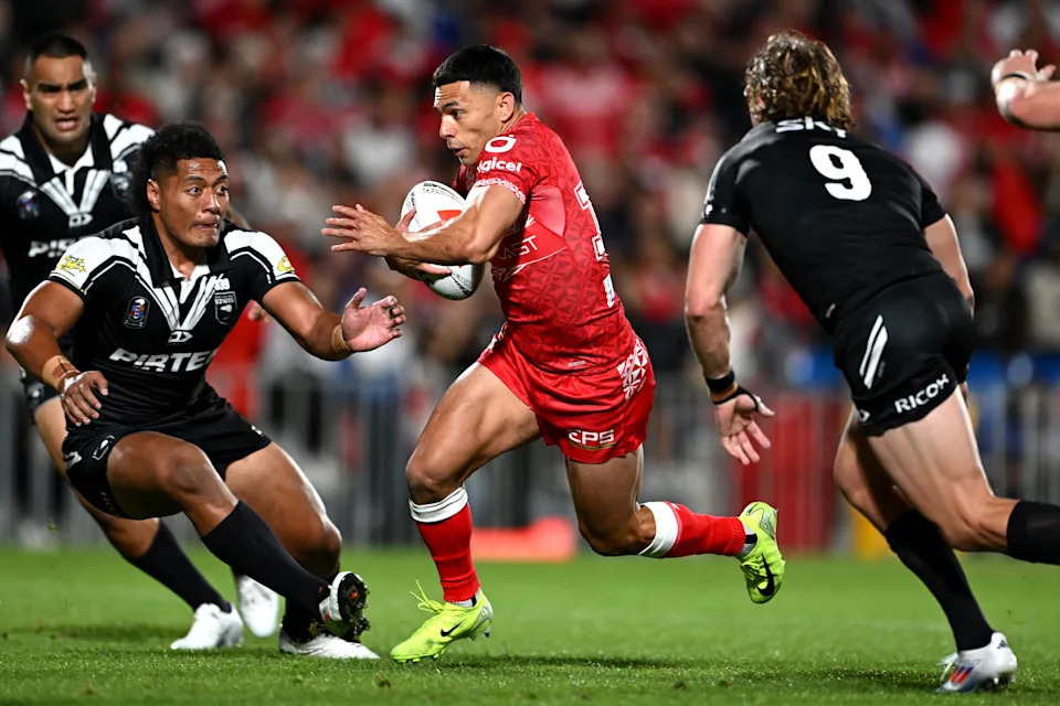 Seen here, Tonga international and former Penrith Panthers star Soni Luke.