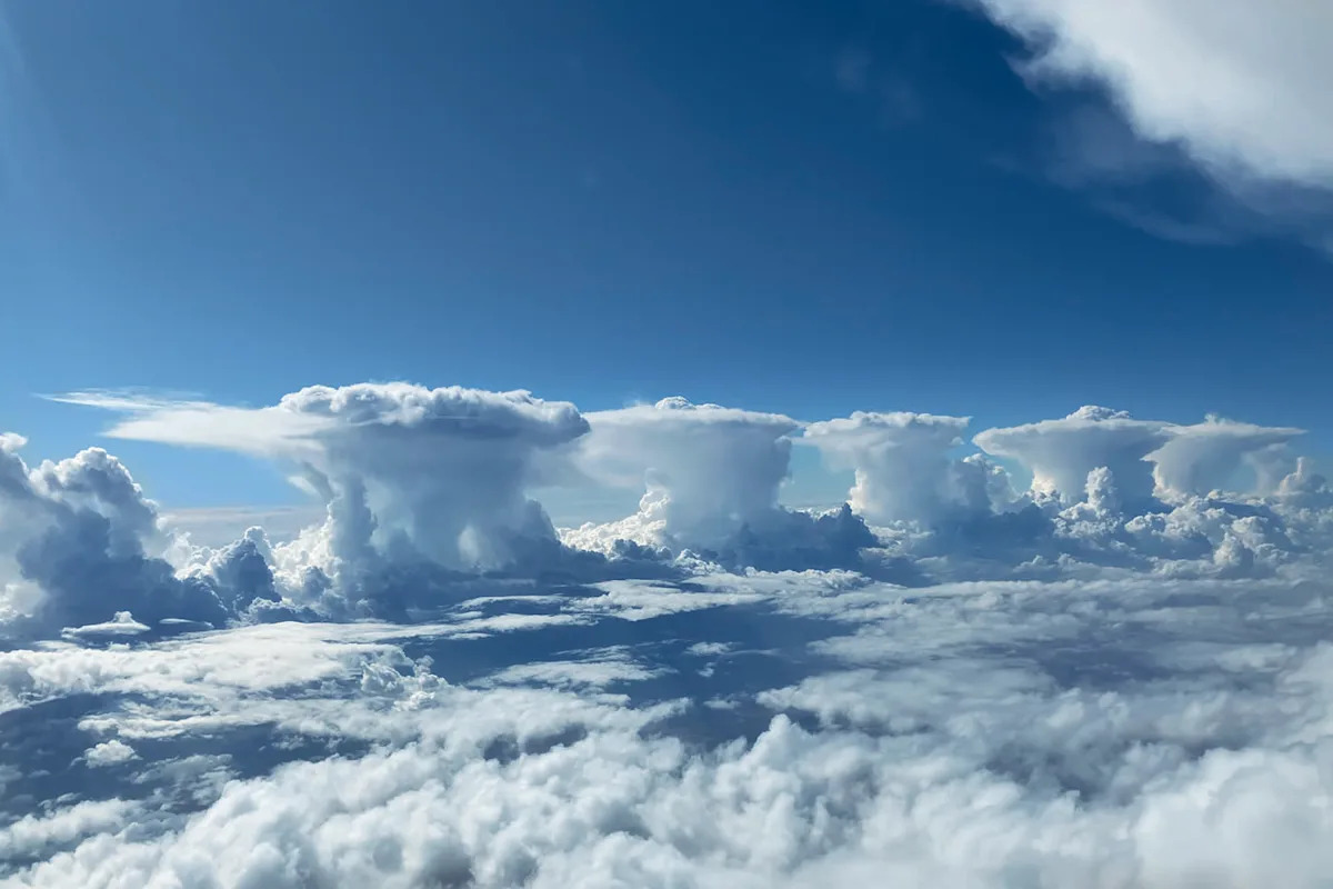 Pilot captures extraordinary 150km phenomenon from plane window: 'A rare view'