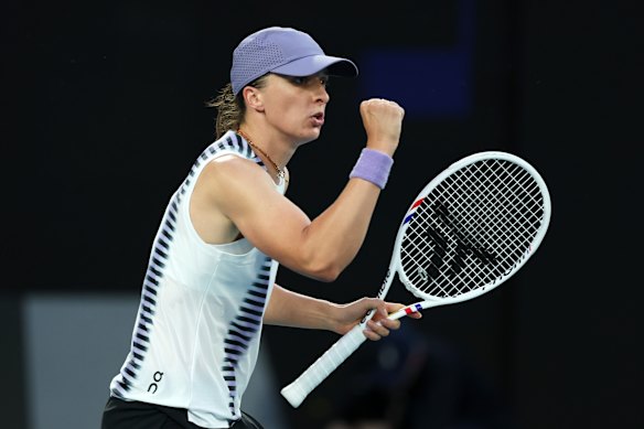 Iga Swiatek has made six grand slam quarter-finals in a row. 