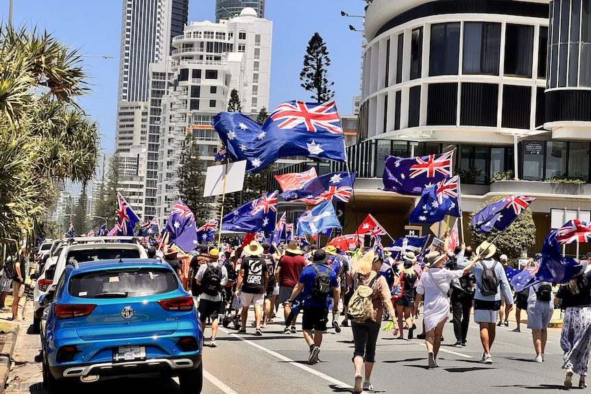 A protest on the gold coast
