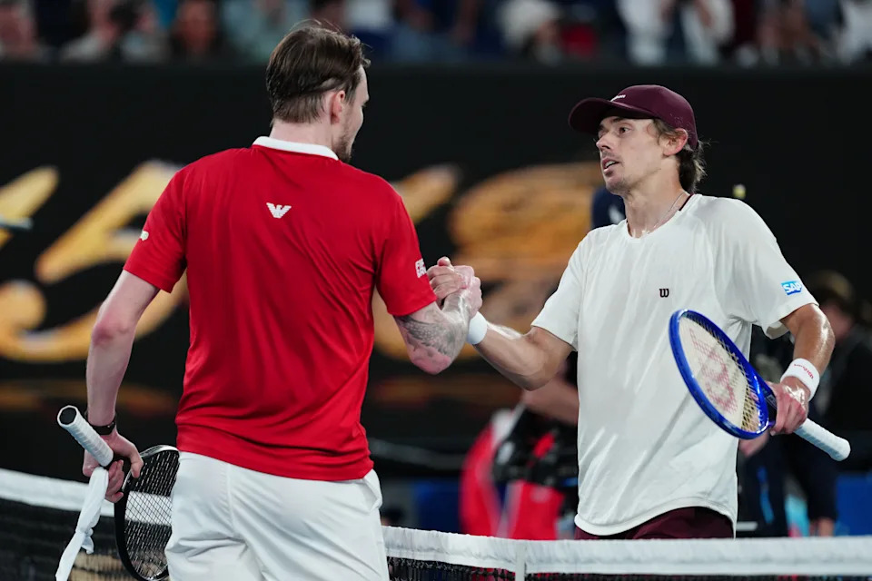 Alexander Bublik and Alex de Minaur at the Australian Open.