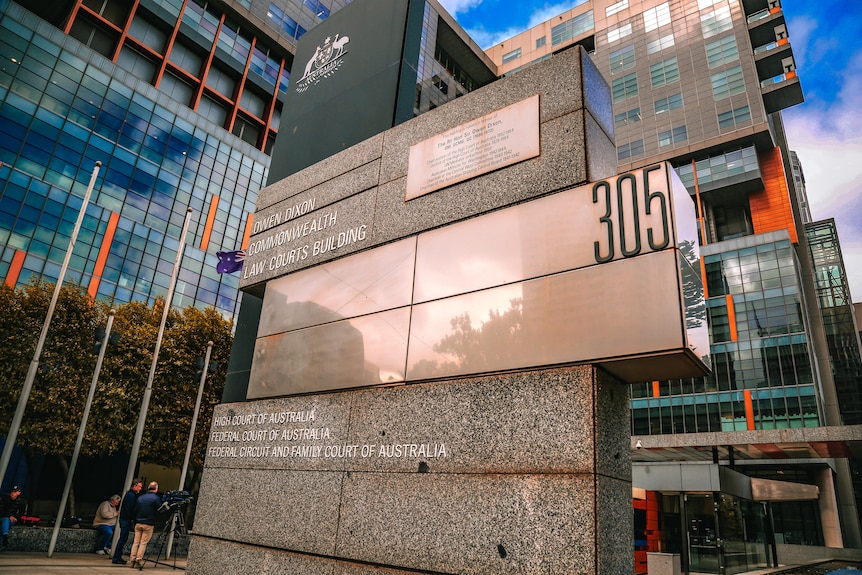 Melbourne federal court building with federal court signage in foreground