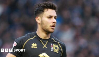 George Baldock playing for MK Dons in 2017