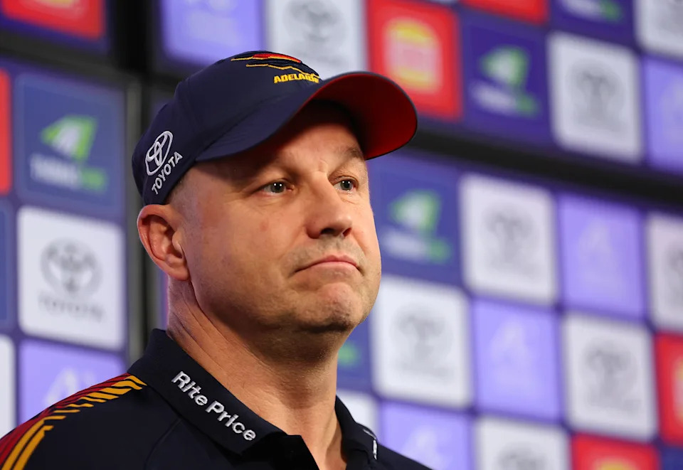 Matthew Nicks at a press conference.