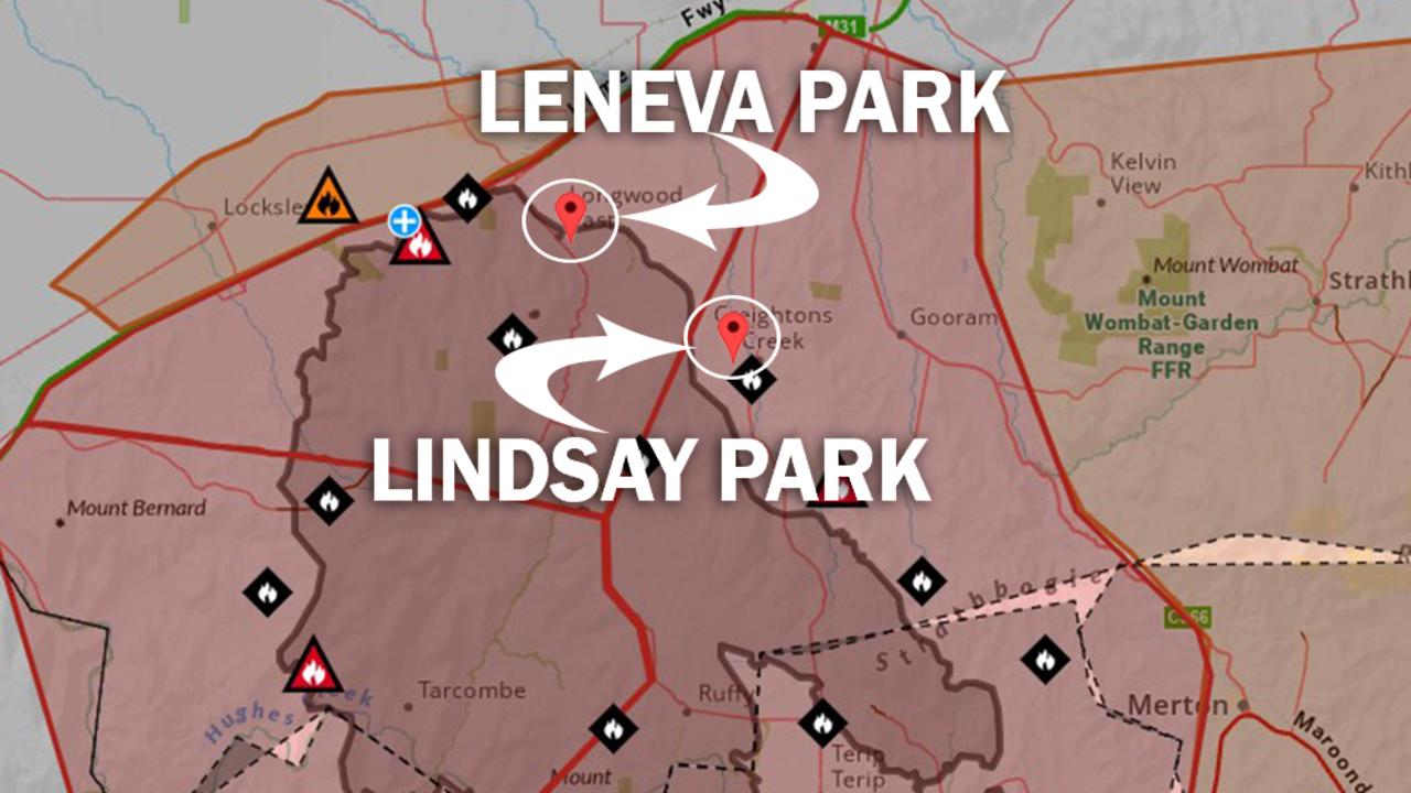Lindsay Park is under threat from a bushfire that has already forced the evacuation of horses and staff from nearby Leneva Park.