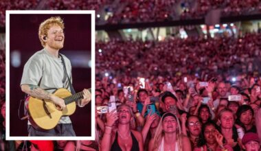 Ed Sheeran review: Global star makes surprise entrance to 55,000 strong crowd of adoring Perth fans