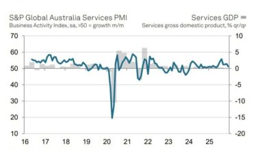 Australia services PMI shows slower growth but rising price pressures in December