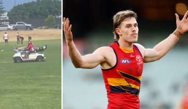 Dan Curtin injury; watch video; Adelaide Crows; pre-season injuries