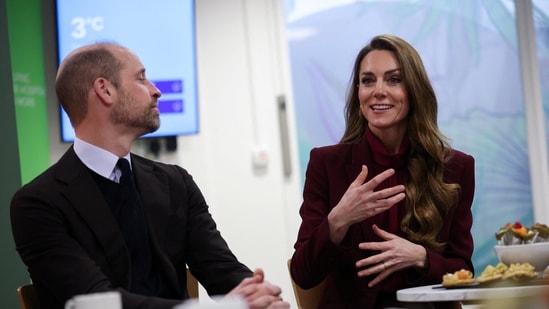 Britain's Catherine, Princess of Wales speaks as she meets healthcare staff with Prince William, Prince of Wales during a visit to Charing Cross Hospital, in London, Britain, January 8, 2026. REUTERS/Isabel Infantes/Pool(REUTERS)