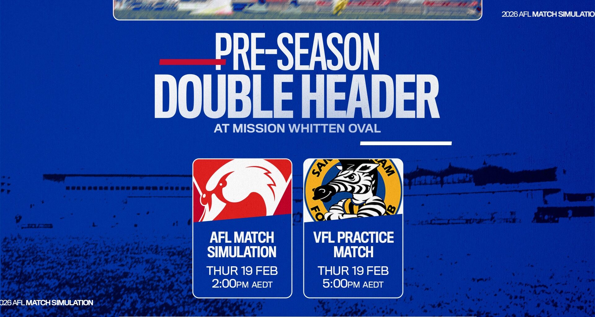 Dogs-Swans pre-season match simulation locked in