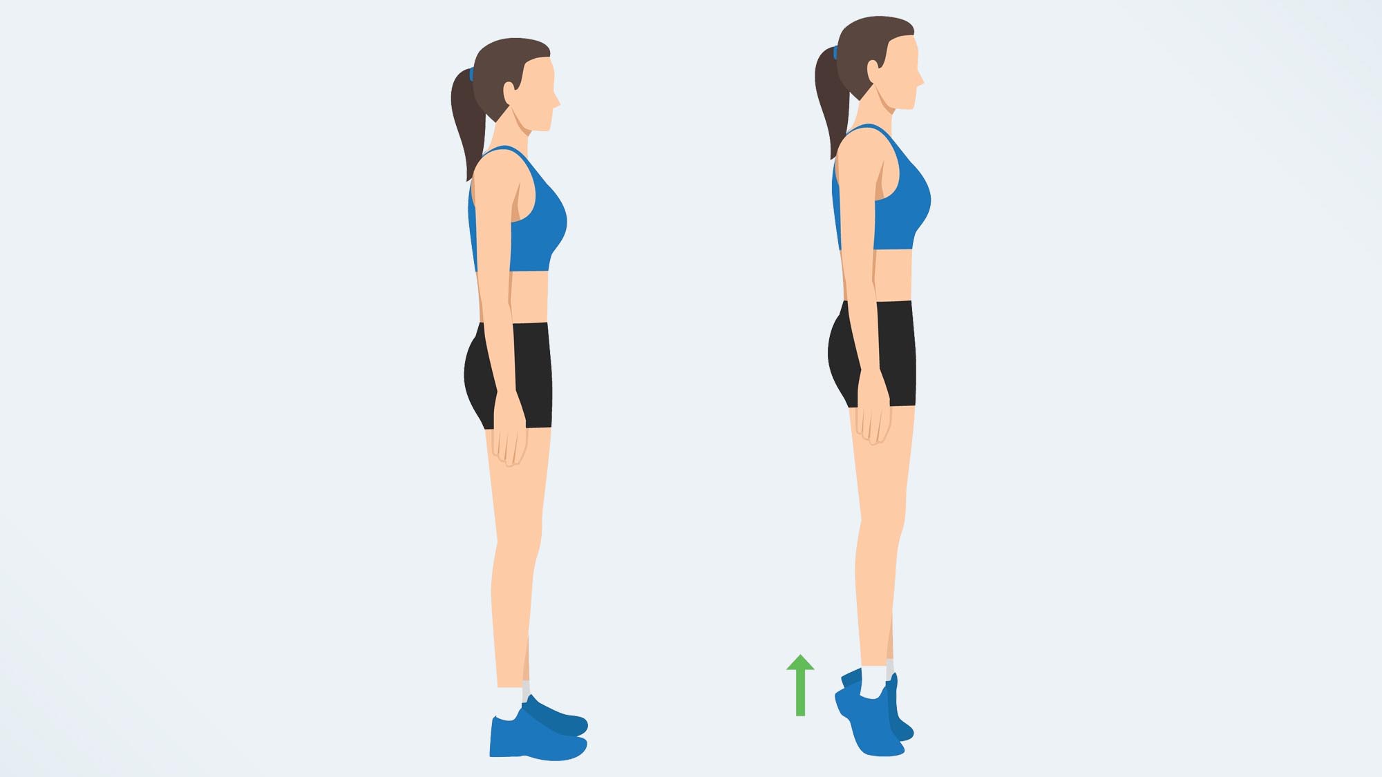 a woman doing calf raises