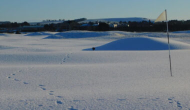 What should I do if snow has closed my golf course?