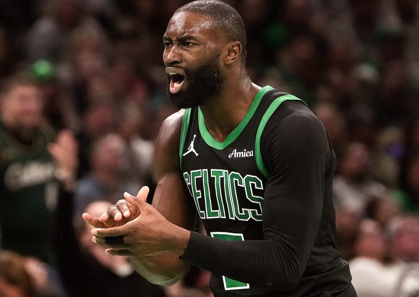 Jaylen Brown has played in 39 of the Celtics' 42 games and is averaging 29.8 points, 6.6 rebounds, and 4.7 assists per game.