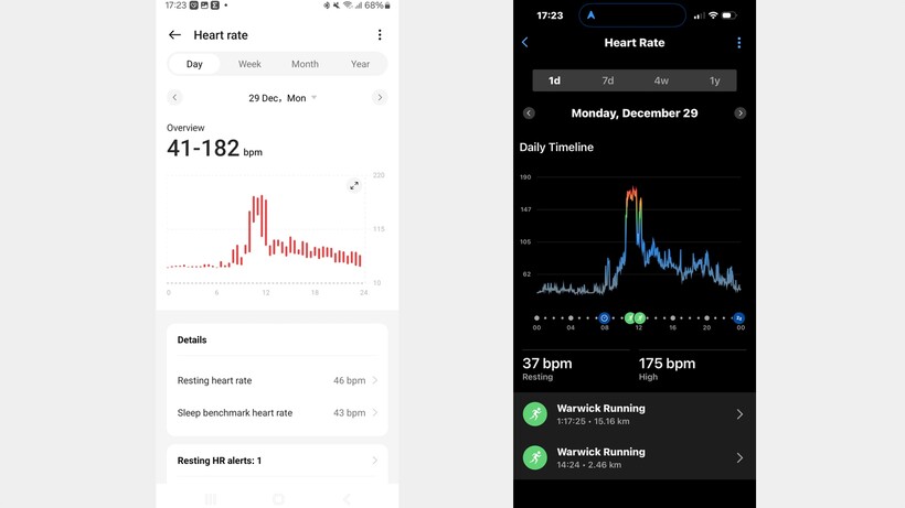 heart rate comparison oneplus watch lite vs. garmin