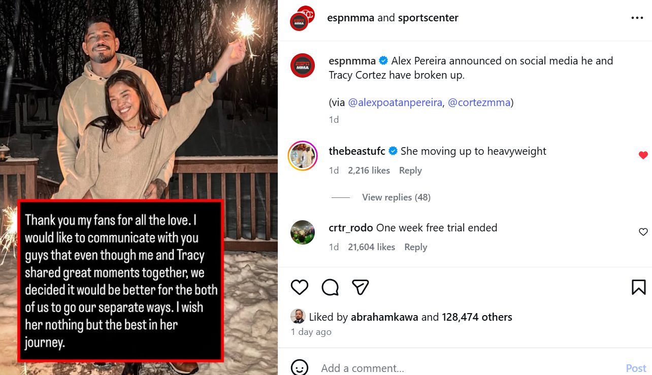 Derrick Lewis, Alex Pereira, Tracy Cortez, UFC