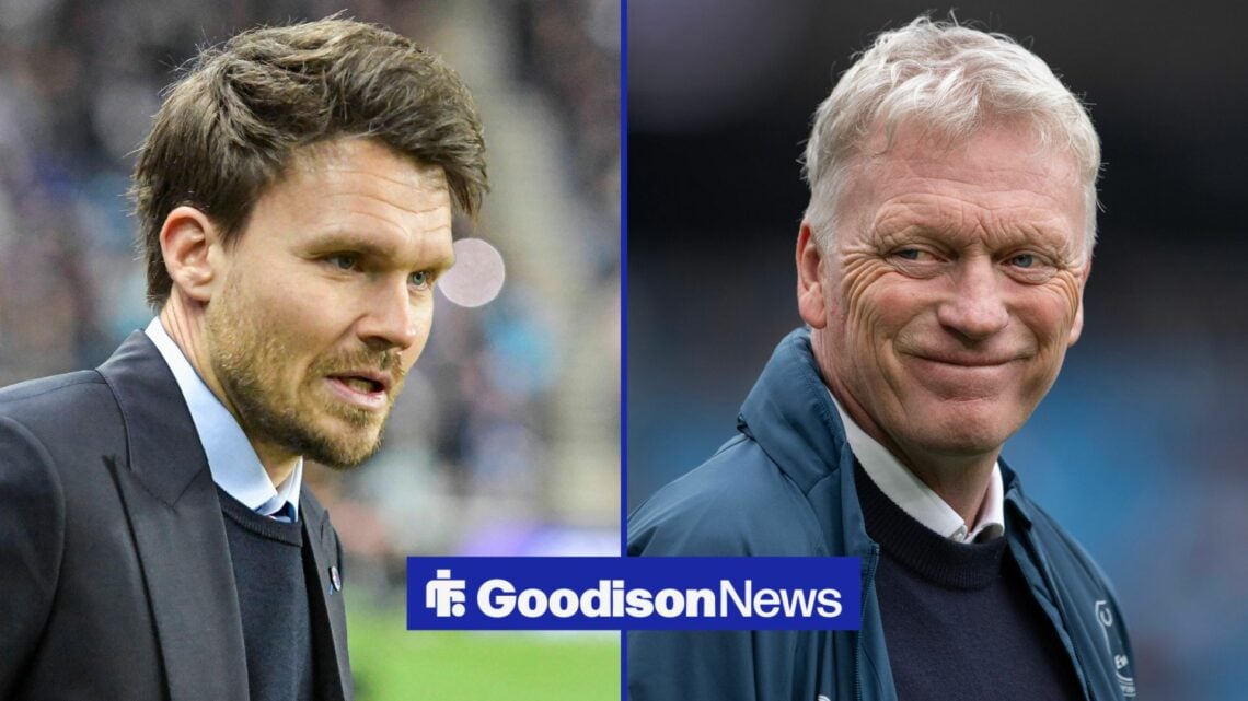 Rangers manager Danny Rohl and Everon boss David Moyes