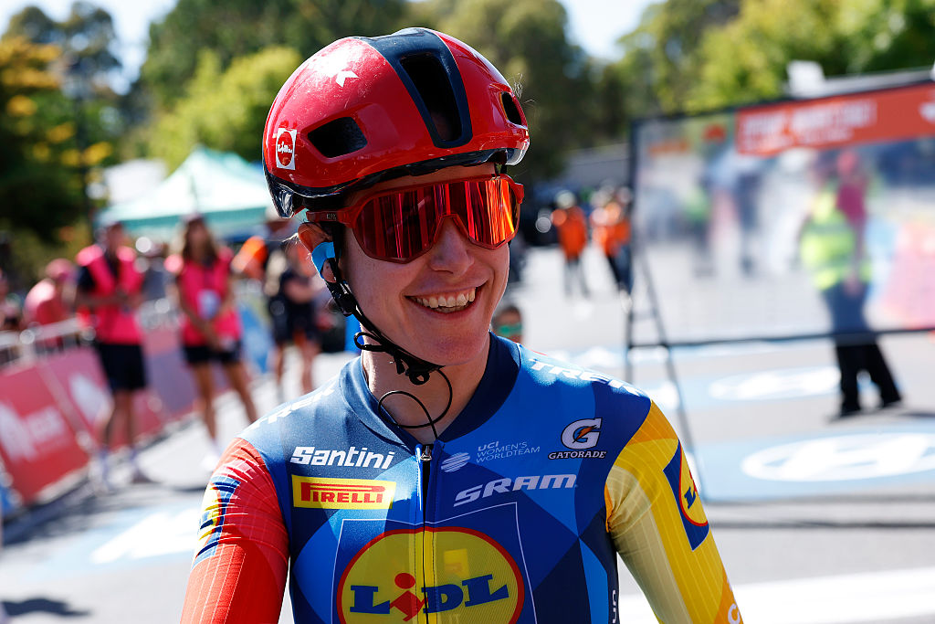 WILLUNGA, AUSTRALIA - JANUARY 17: Amanda Spratt of Australia and Team Lidl - Trek prior to the 10th Santos Women&amp;apos;s Tour Down Under 2026, Stage 1 a 137.4km stage from Willunga to Willunga 134m / #UCIWWT / on January 17, 2026 in Willunga, Australia. (Photo by Con Chronis/Getty Images)