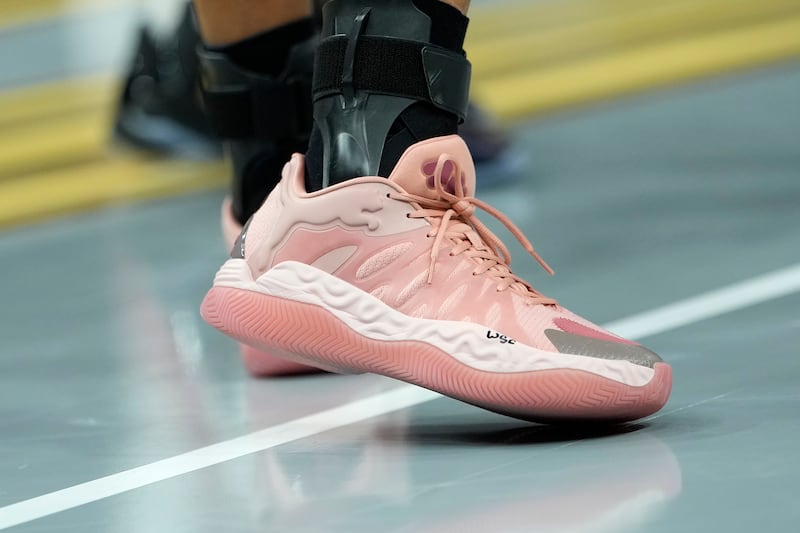 The Puma basketball shoes worn by Stephen Curry against the Houston Rockets on November 26th last year. Photograph: Thearon W Henderson/Getty Images
