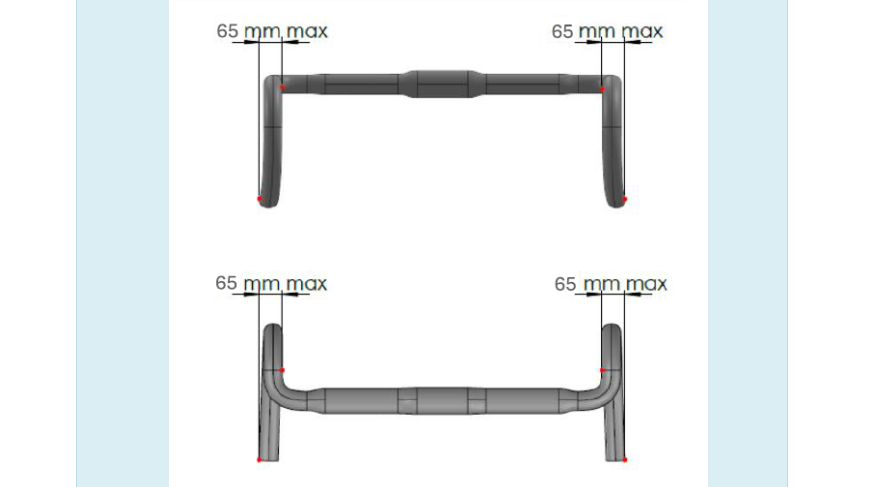 a screengrab from the uci's rulebook relating to handlebars