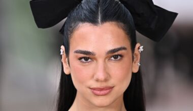 Dua Lipa's Sleeveless $600 LBD Includes Unexpected Metallic Details